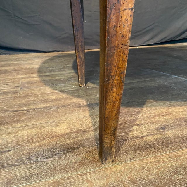 Early Primitive French Country 18th Century Oval Drop Leaf Side or Dining Table For Sale - Image 11 of 11