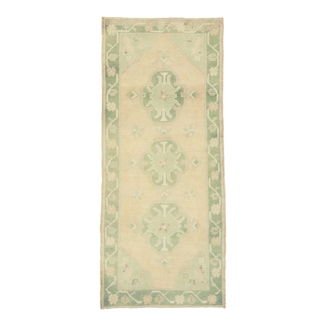 Vintage Turkish Oushak Rug Runner - 02'11 X 06'10 For Sale