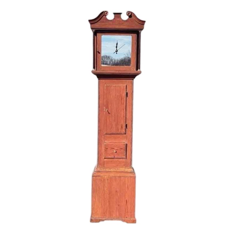 Georgian Pine Grandfather Clock | Chairish