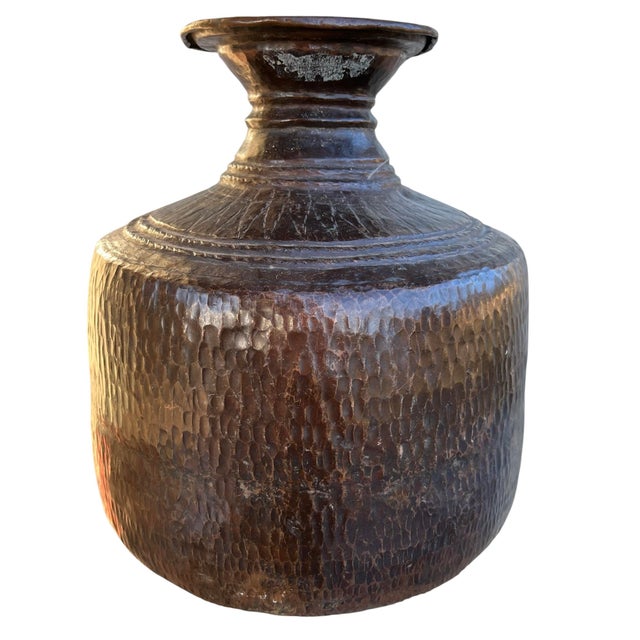Antique Copper Water Container From India For Sale - Image 4 of 5
