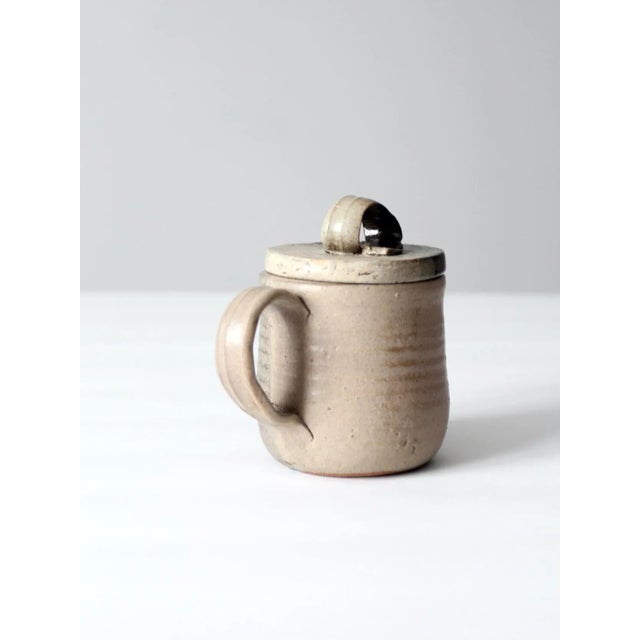 Vintage Studio Pottery Mug With Lid For Sale - Image 6 of 12