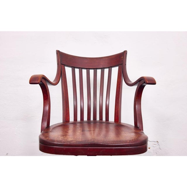 Vintage Capua Chair in Beech and Mahogany by Adolf Loos for Thonet, 1920s For Sale - Image 14 of 18