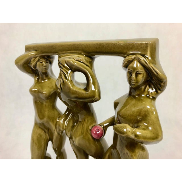 Figurine of Three Graces in the Bathhouse by Zdeněk Frank for Johoker Bechyně, 1970 For Sale - Image 12 of 13
