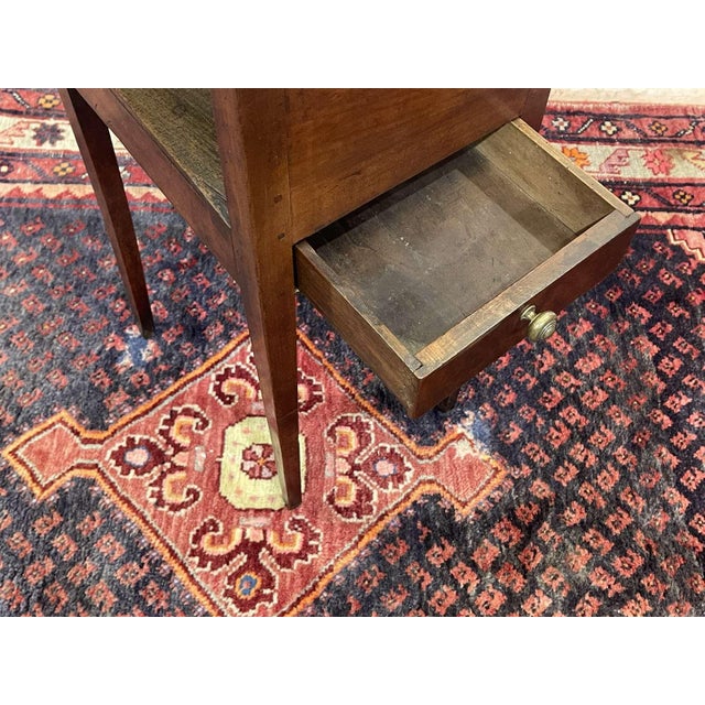Wood Antique Bedside Table in Cherrywood, 1800s For Sale - Image 7 of 12