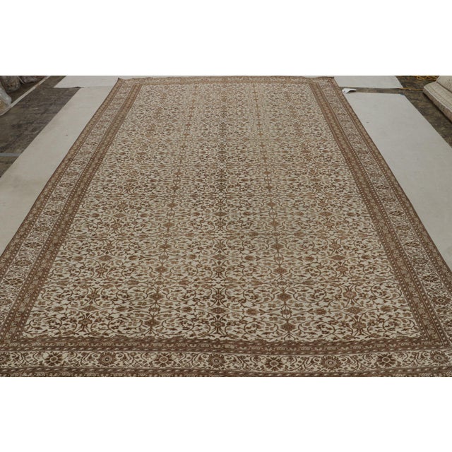 Traditional Vintage Sivas Rug in Beige and Brown, With Herati Patterns, From Rug and Kilim For Sale - Image 3 of 8