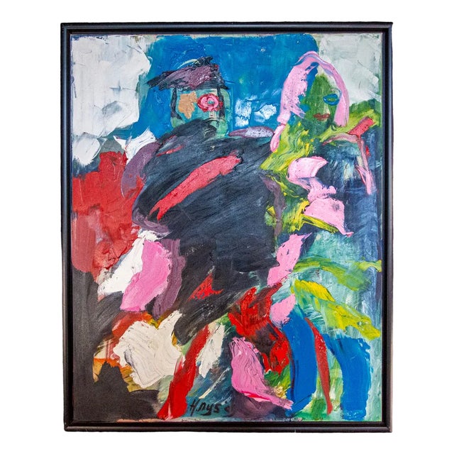 Modern Large Oil Painting by Hendrik Nijs For Sale