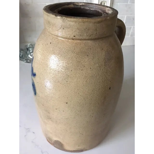 Brown Antique Apple Crock Jug For Sale - Image 8 of 11