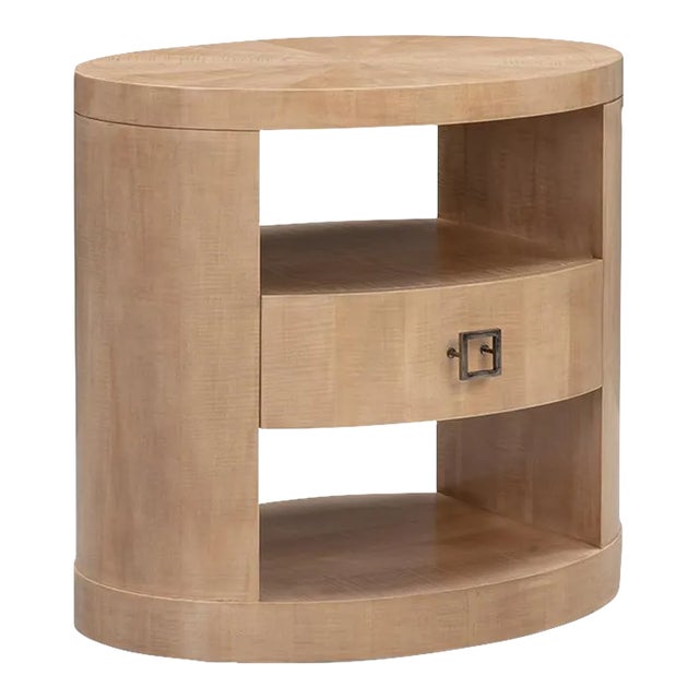 Woodbridge Furniture Norah Oval Bedside Table, Paraiso Finish For Sale
