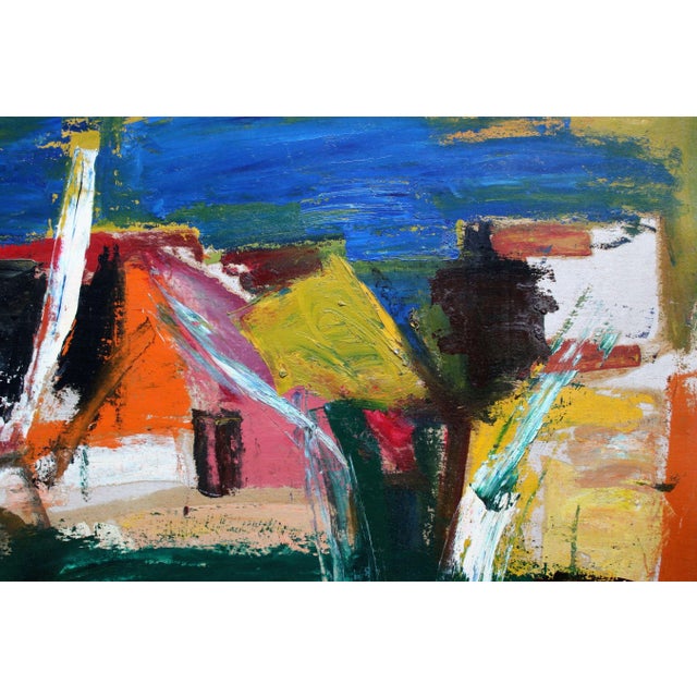 Aleksandr Rodin, Village, Oil on Cardboard For Sale - Image 7 of 11
