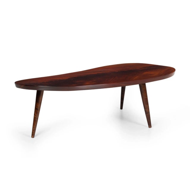 1960s Arthur Espenet Carpenter Coffee Table in Solid Walnut For Sale - Image 13 of 13