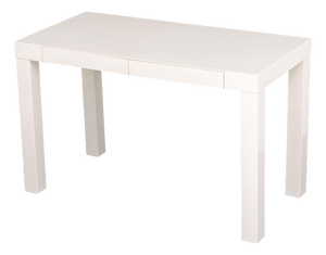 Modern White Lacquered Parson's Desk