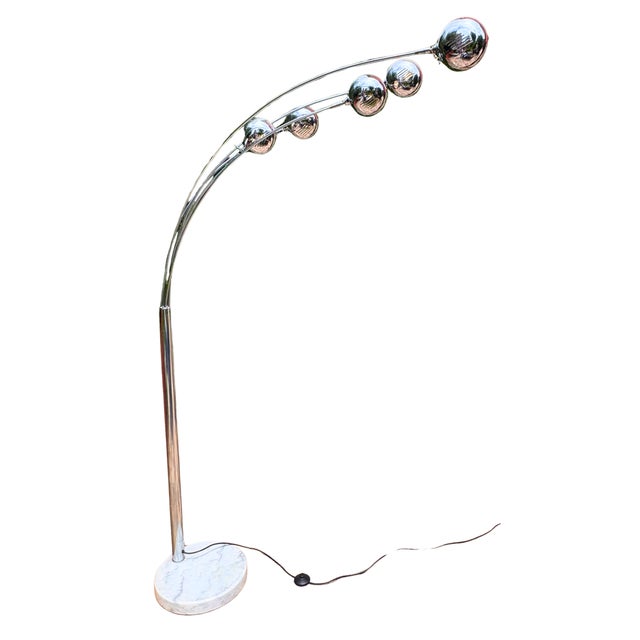 Vintage Italian Space Age Arc Floor Lamp, 1970s For Sale - Image 6 of 6