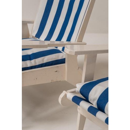 French Riviera Style Wooden Relax Chairs, Set of 2 For Sale - Image 5 of 17
