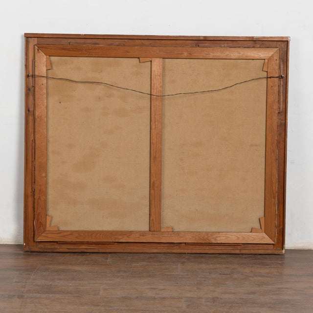 20th Century Large Original Oil on Canvas Painting of St. Adrian's Officers Assembly For Sale - Image 9 of 9