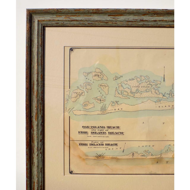 1902 Fire Island & Oak Island, New York Map Chairish