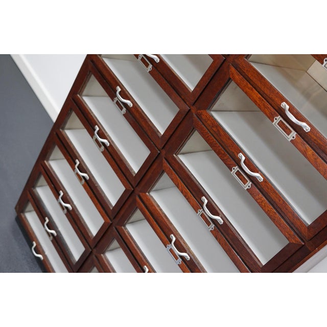 Vintage Dutch Mahogany Haberdashery Shop Cabinet, 1930s For Sale - Image 17 of 18