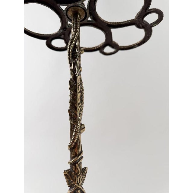 Art Nouveau Style Brass Umbrella and Walking Stick Stand with Intertwined Snakes, 1970s For Sale - Image 14 of 18