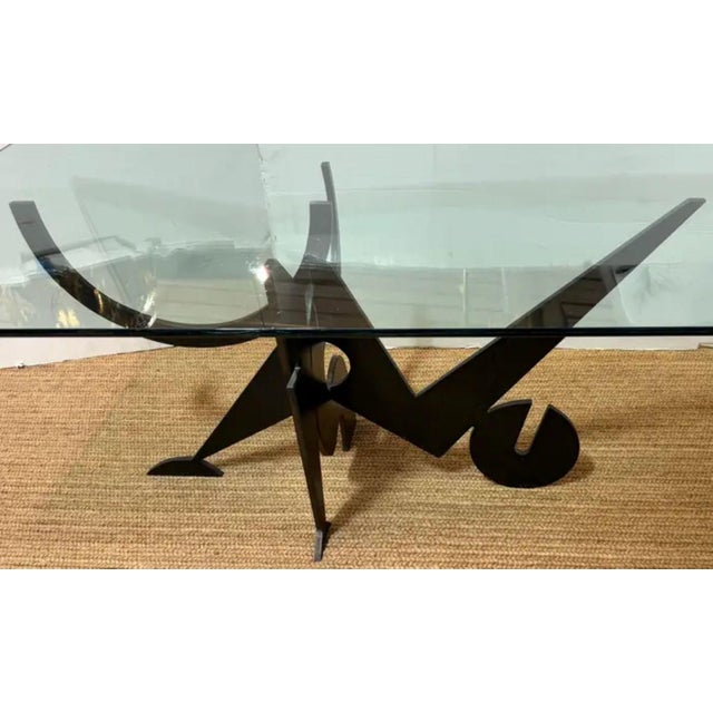Signed Pucci De Rossi Sculptural Blackened Steel Dining Table Base, 1987 For Sale - Image 18 of 18
