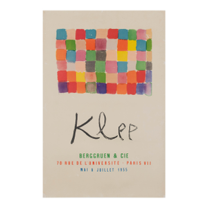 Original Paul Klee Mid-Century Lithograph Exhibition Poster, 1955
