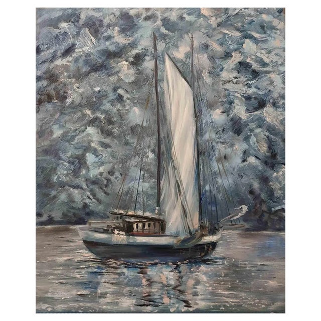 Elena Mardashova, Arctic Area, Oil Painting, 2022 For Sale