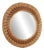 Mid-Century Modern French Round Rattan Mirror, 1950s For Sale