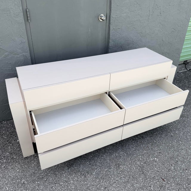 Postmodern Light Pink Laminate Floating Dresser For Sale - Image 4 of 7