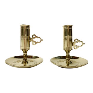 Vintage Baldwin Brass Candlesticks, a Pair For Sale