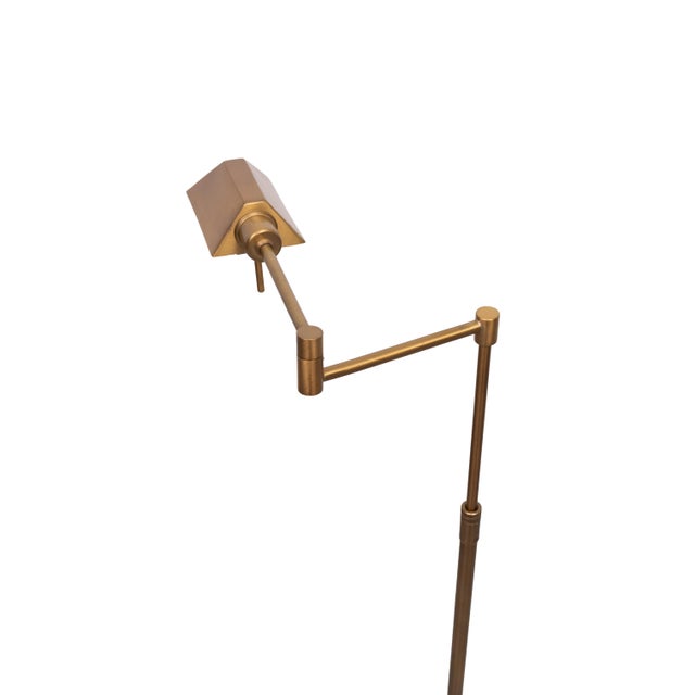 1980s Holtkotter Bronze Swing Arm Floor Lamp, Germany, 1980s For Sale - Image 5 of 13