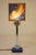Rarest Chicago 1933 Worlds Fair "Saturn" Logo Streamline Art Deco Chrome Cobalt Glass Table "Hall of Science" Lamp Sublime Condition! For Sale - Image 9 of 16