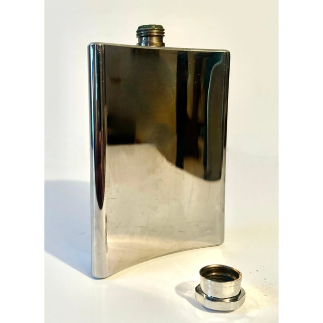 Crescent Shaped Ribbed Flask with Screw Lid For Sale In Los Angeles - Image 6 of 7