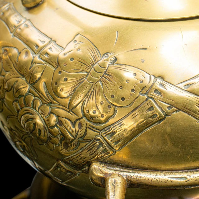 Brass 1890's Antique Spirit Kettle For Sale - Image 8 of 12