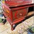 Wood Vintage Chinese Red Lacquer Low Kang Coffee Table With Drawers, Hand-Painted, Mid-20th Century For Sale - Image 7 of 14