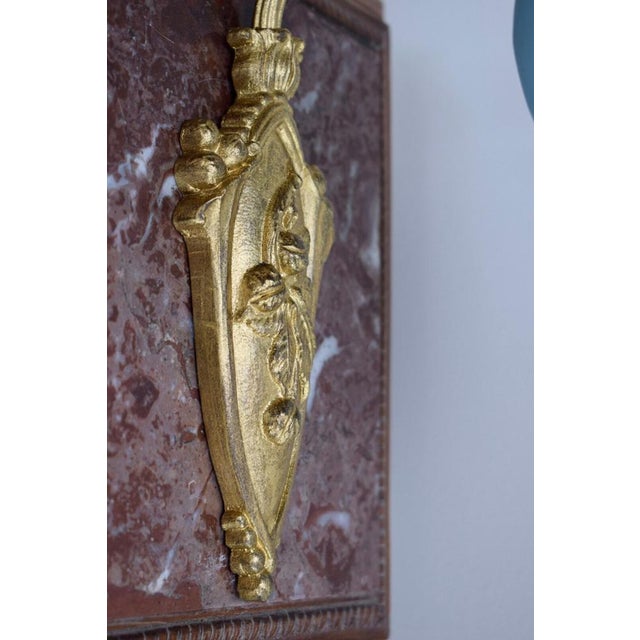 Blue Art Deco Wall Sconce in Gilt Bronze and Blue Glass Paste, 1930s For Sale - Image 8 of 11