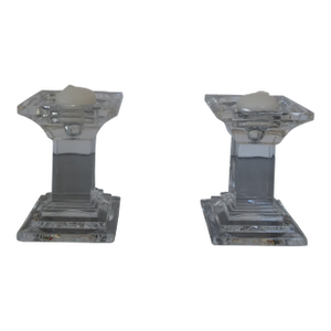 Crystal Pillar Candleholders