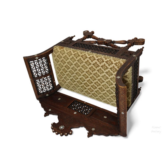 Vintage Moorish Bench Chair, 1920s For Sale - Image 11 of 18