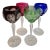 Late 20th Century 4 Nachtman Cut to Clear Colored Crystal Goblets For Sale