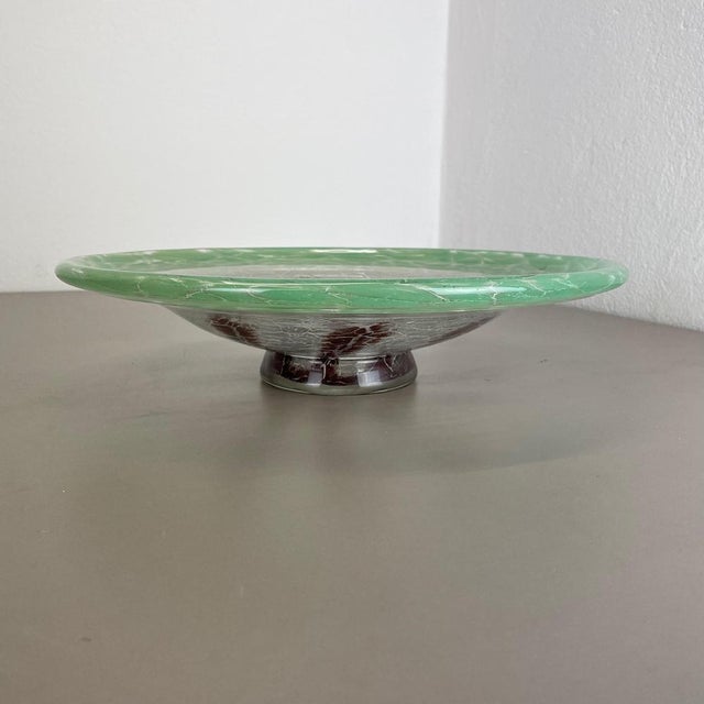 Large Art Deco Baushaus Glass Bowl by Karl Wiedmann for WMF Ikora, 1930s For Sale - Image 11 of 18