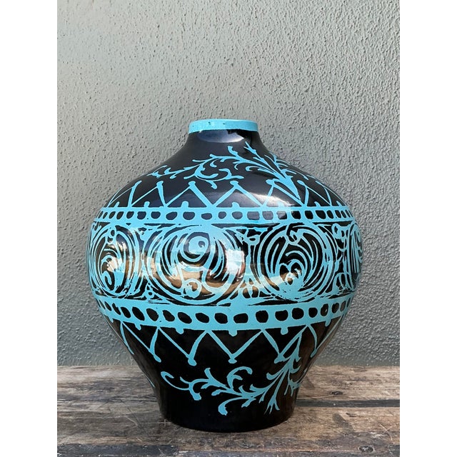 Mid 20th Century Vintage Italian Glazed Ceramic Urn For Sale - Image 5 of 12