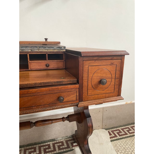 Antique Spinet Secretary/Desk Attr. To Hekman For Sale - Image 9 of 16