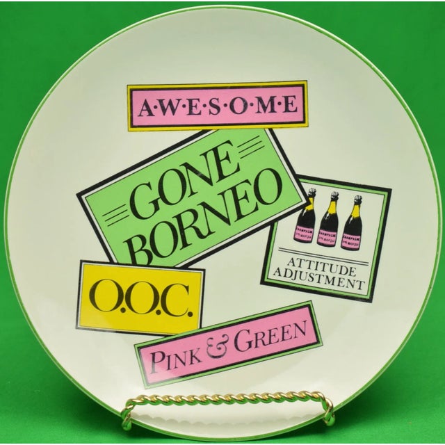 Set of 6 Vintage Official Preppy Plates For Sale In New York - Image 6 of 7