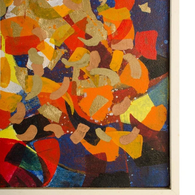 "#9 Chinese Acrobats" Abstract Oil Painting by Hans Kline, Framed C. 1989 For Sale In Philadelphia - Image 6 of 13