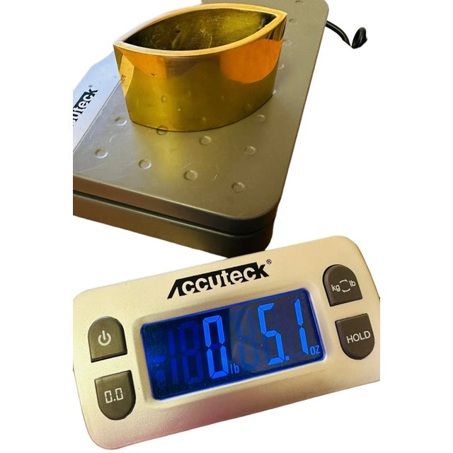 Brass Vintage Solid Brass Heavy Ellipse Napkin Rings - Set of 8 For Sale - Image 8 of 9