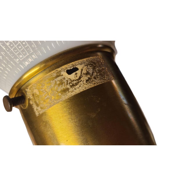 Pair of 1960s Rembrandt Resin Swirl Table Lamps With Milk Glass Torchiere Shades For Sale - Image 10 of 12