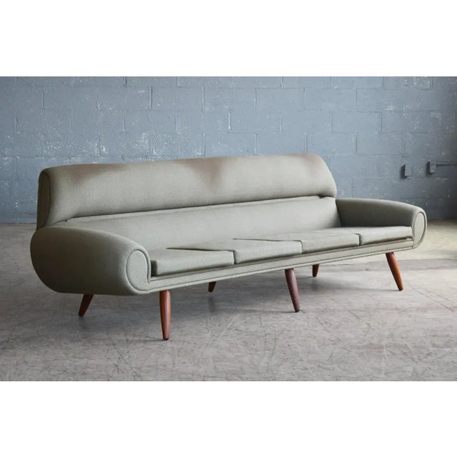 Kurt Østervig Attributed Large Danish Four-Seat Sofa, 1960s For Sale - Image 13 of 13