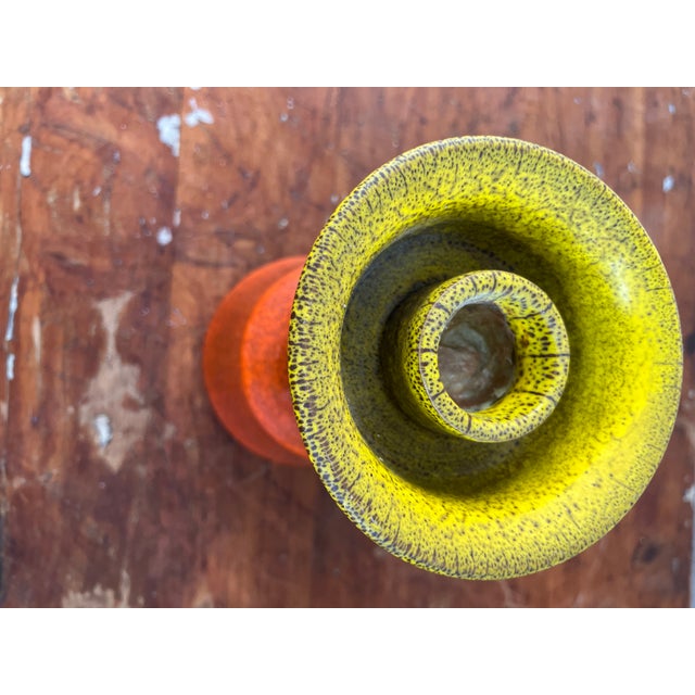 Rare Ceramic Candleholder by Aldo Londi/Bitossi for Rosenthal Netter, Burdines, 1960s For Sale In Miami - Image 6 of 10