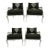 Vintage Harlequin Armchairs Attributed to Maison Jansen Set of 4 For Sale