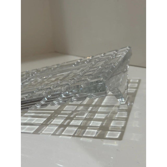 Modern Mid 20th Century Waterford Crystal 8x8 Square Cut Picture Frame “Metropolitan” Design For Sale - Image 3 of 6