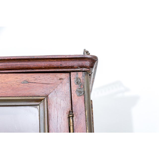 Small Antique Mahogany Wall-Hanging Vitrine Display Cabinet For Sale - Image 11 of 11