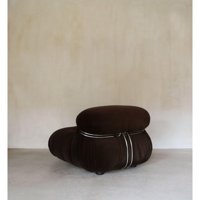 Metal Soriana Sofa, Armchairs and Ottoman by Afra E Tobia Scarpa for Cassina, 1970s, Set of 4 For Sale - Image 7 of 15