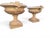 Impressive pair of monumental kraters carved from richly figured onyx, dating from the 1950s and retaining their original...